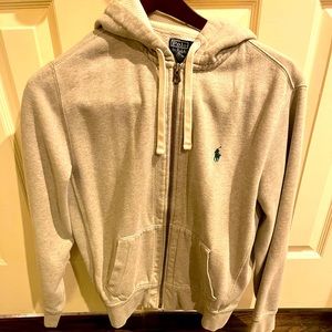 Large Ralph Lauren grey zippered sweatshirt